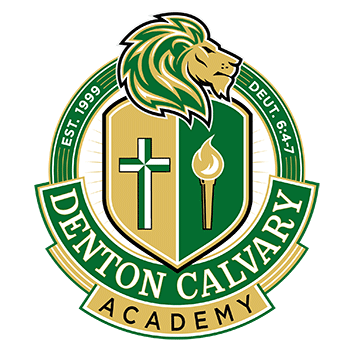 School Crest of Denton Calvary Academy, Denton's largest private Christian school